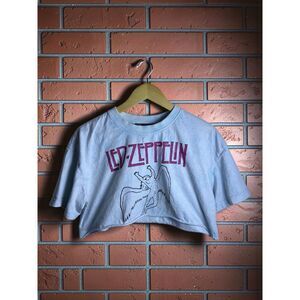 Zara Led Zeppelin Icarus Graphic Cropped T-Shirt Women's Small